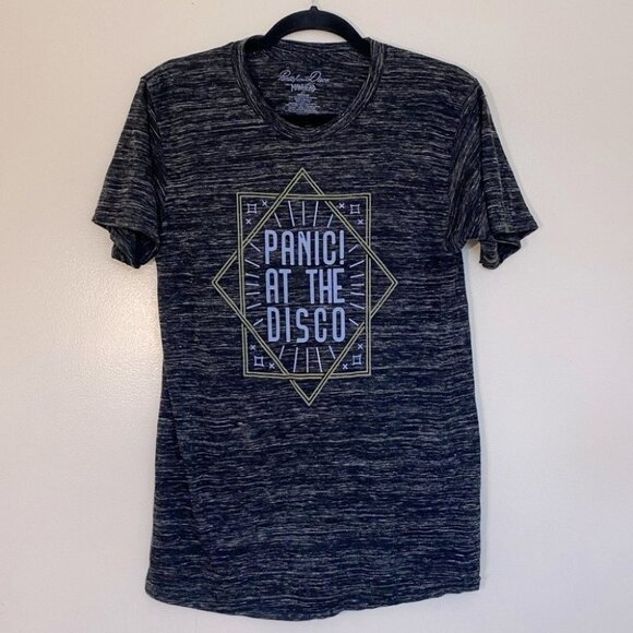 Manhead Panic! At The Disco Charcoal Space Dye Band Tee M - Picture 1 of 4